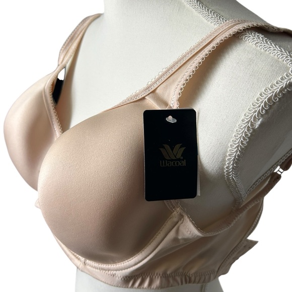 WACOAL T shirt lightweight breathable tan full bust underwire bra 853192 NWT - Picture 5 of 10